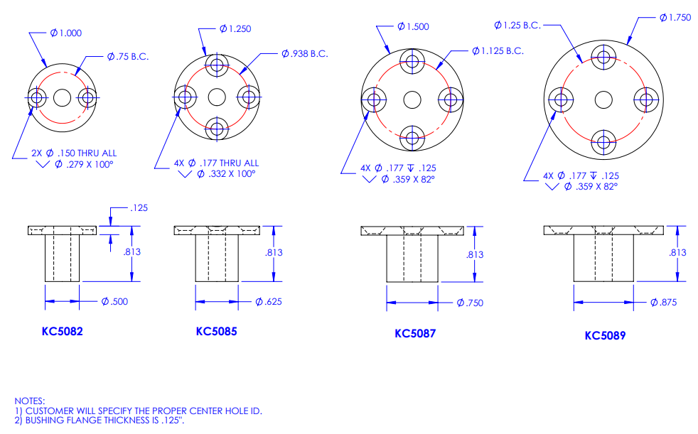 Bushing Drawing R&b Bushings: Various Sizes – Rotomart