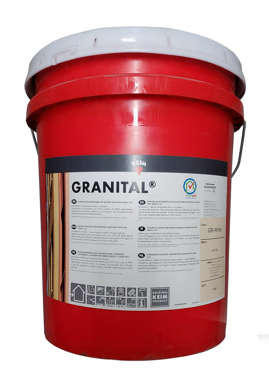 Granital White Exterior Paint, Keim® - 4 Gallon Pail - KC200430